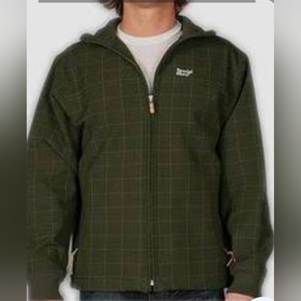 Special Blend Mens Snowboarding Jacket In Green Windowpane, Large